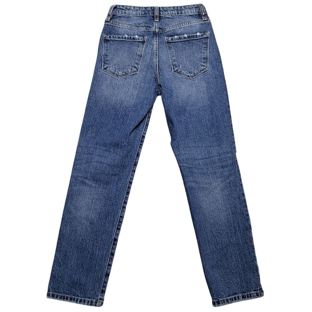 Kancan Premier PR1010M High Rise Straight Leg Distressed Jeans Blue Size 1/24 - Picture 3 of 6